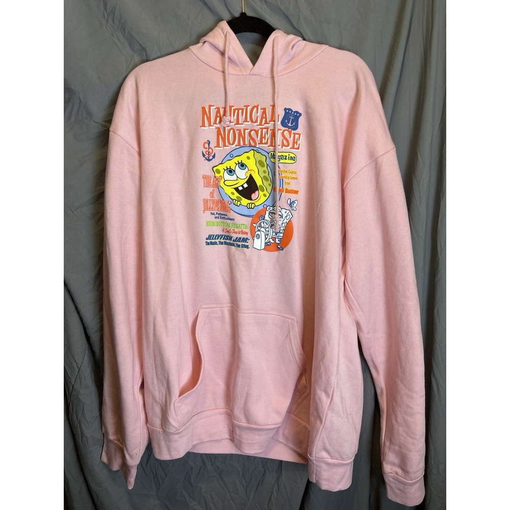 SpongeBob SquarePants Hoodie Adult Unisex Pullover Graphic Sweatshirt XXL NEW